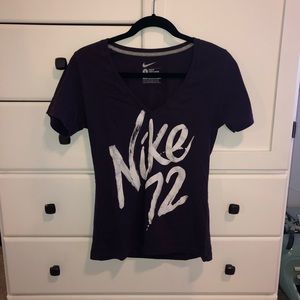 Purple Nike V-neck t-shirt